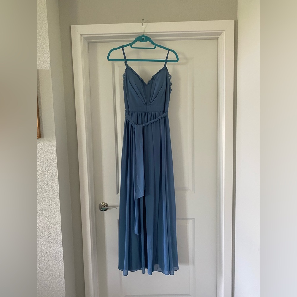 City Triangles Slate blue formal dress